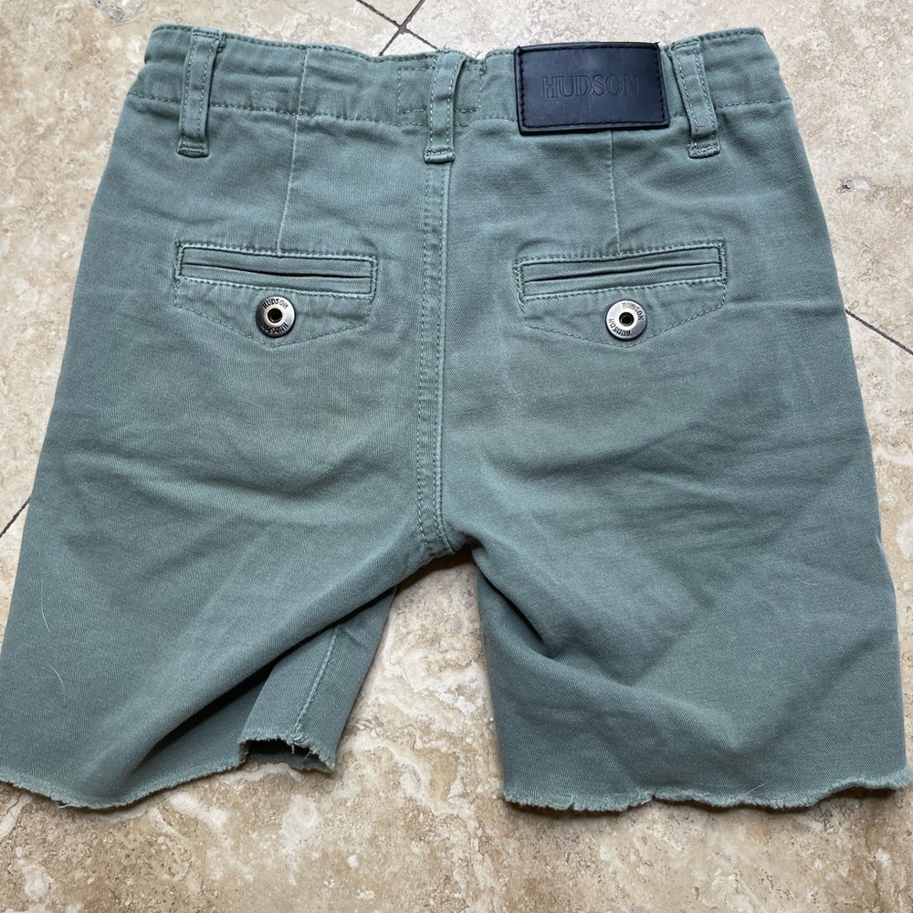 Hudson boys army green shorts
